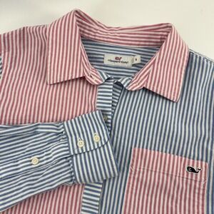 Vineyard Vines Button Up Shirt Women's 6 Mixed‎ Striped Preppy